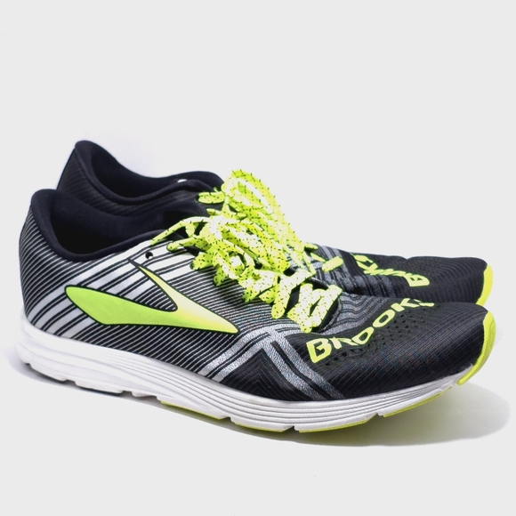 Brooks Hyperion Womens 9.5 Black Green Speed Running Shoes Reflect Walking Gym - Picture 1 of 11